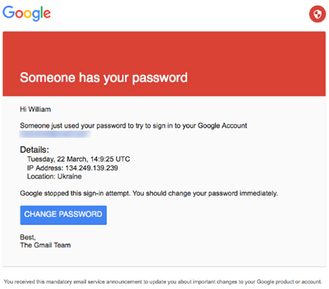 Phishing Mail Google Account