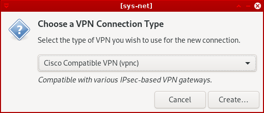 Cisco compatible VPN (vpnc)