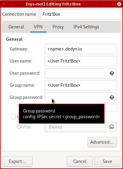 Cisco compatible VPN (vpnc) konfigurieren