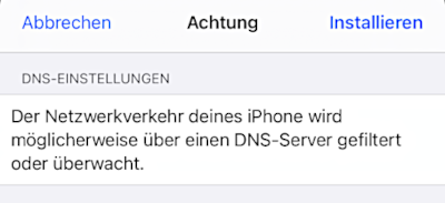 iPhone: DNS-over-TLS aktivieren, Schritt 3