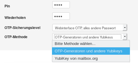 mailbox.org OTP Konfiguration