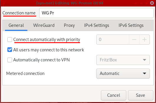 NWireguard VPN Editieren